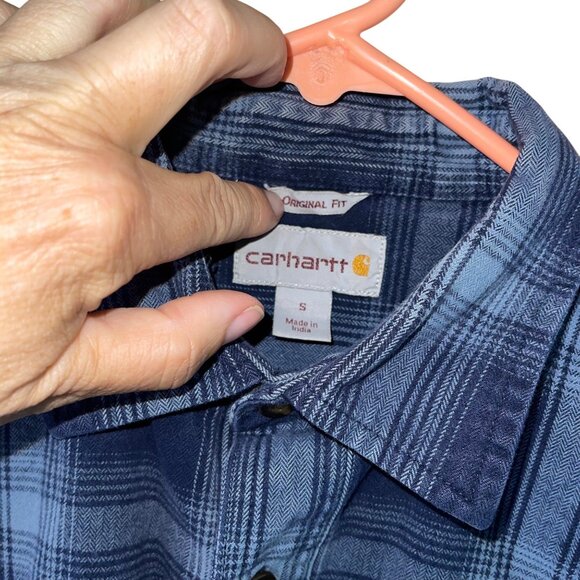 Carhartt Mens Shirt Size Small Blue Original Fit Long Sleeve Button Down - Picture 3 of 9